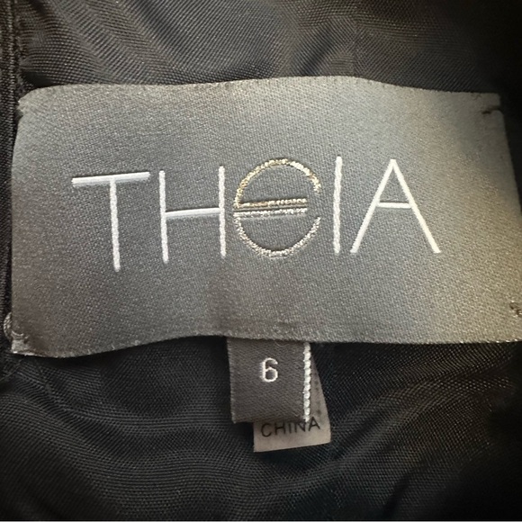 Theia Red Pleated Fit and Flare Cocktail Dress - Picture 3 of 10